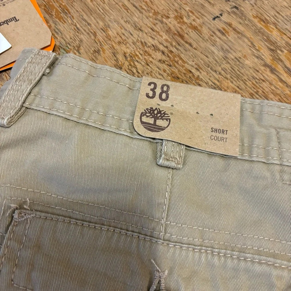 NWT TIMBERLAND Mens Chino Short 10 in Inseam Casual Flat Front Khaki Short Sz 38 - Picture 3 of 5